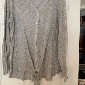 Loft long sleeve tie shirt